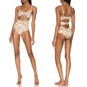 NWT L*space Rumi Floral Front Cutout Monokini One Piece Swimsuit Sz. 6 (…